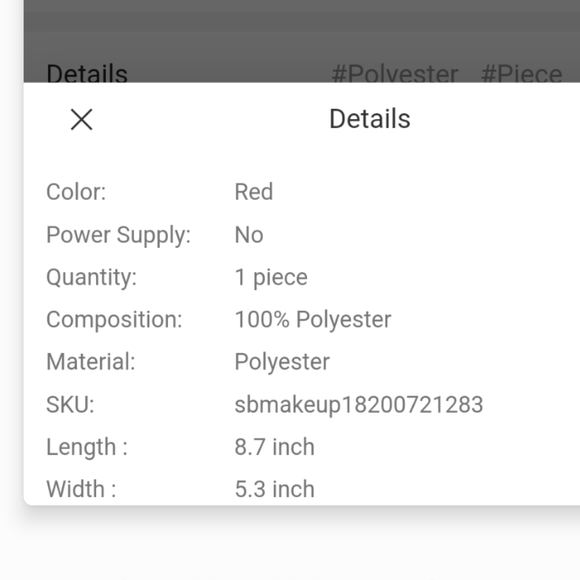 New 1pc Red Lip Makeup Bag - Picture 5 of 5